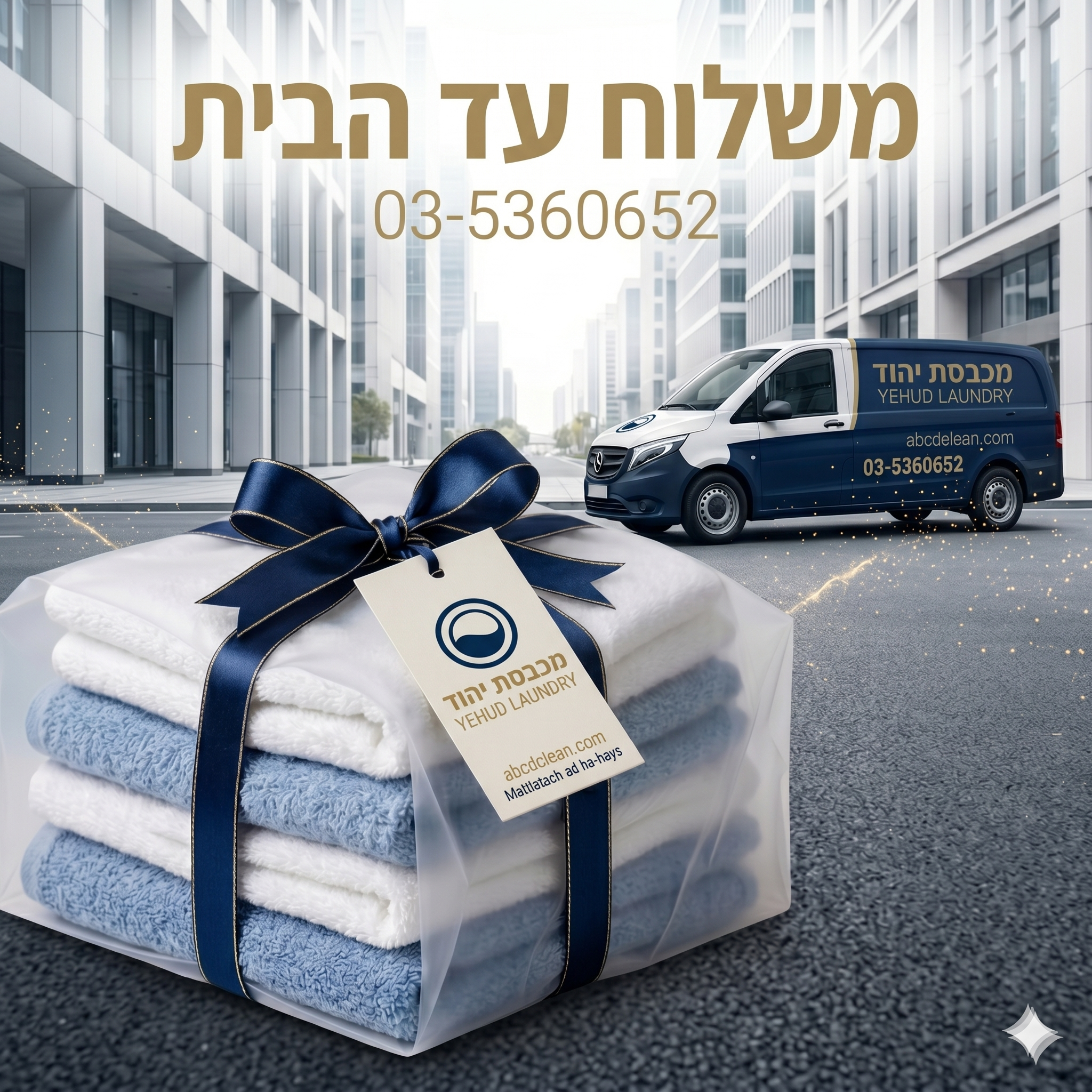 שירות איסוף והחזרה עד הבית — מכבסת יהוד